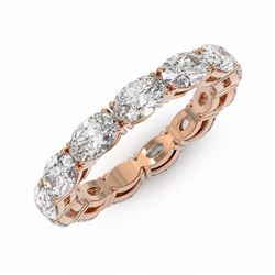 4.29 ctw Oval Cut Diamond Designer Ring 18K Rose Gold