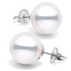 Image 1 : White South Sea Pearl Stud Earrings, 13.0-14.0mm