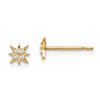 Image 1 : 14k Cubic Zirconia Star Post Earrings - 37 mm