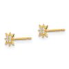 Image 2 : 14k Cubic Zirconia Star Post Earrings - 37 mm