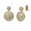 Image 3 : 2 ctw Diamond Designer Earrings 18K Yellow Gold