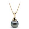 Image 2 : Black Tahitian Pearl Solitaire 'Weilele' Pendant