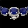 116 ctw Sapphire & VS/SI Diamond Halo Micro Necklace 14k White Gold
