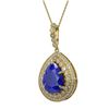 Image 1 : 15.87 ctw Sapphire & Diamond Victorian Necklace 14K Yellow Gold