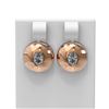 Image 1 : 1.04 ctw Oval Diamond Earrings 18K Rose Gold