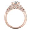 Image 3 : 2 ctw VS/SI Diamond Solitaire Art Deco Ring 18k Rose Gold