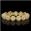 Image 1 : 28.35 ctw Canary Citrine & Diamond Victorian Bracelet 14K Yellow Gold