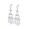 Image 1 : 3.25 ctw VS/SI Diamond Micro Pave Designer Earrings 14k White Gold
