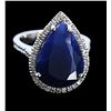 Image 1 : 9.18ct Sapphire 14K White Gold Ring