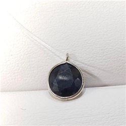 14 KT Gold, Ladies hand made floating stone 2.80 ct blue sapphire pendant includes appraisal documen