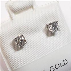 Ladies 14 KT Gold, Diamond Solitaire .40 carat earring set includes appraisal documents $1760.00