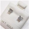 Image 2 : Ladies 14 KT Gold, Diamond Solitaire .40 carat earring set includes appraisal documents $1760.00