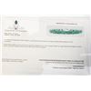 Image 3 : Ladies .925 Silver bracelet set with 14.2 carats of natural emerald gemstones includes appraisal doc