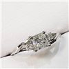 Image 1 : Ladies Princess Cut .60 ct diamond solitaire 14kt gold anniversary engagement ring with appraisal do