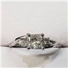 Image 2 : Ladies Princess Cut .60 ct diamond solitaire 14kt gold anniversary engagement ring with appraisal do