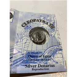 Cleopatra VII Silver Denarius repo collector coin