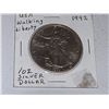 Image 1 : 1992 USA Walking Liberty 1 oz pure silver dollar