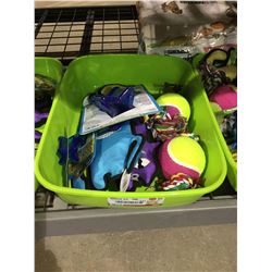 Bin of Assorted Dog Toys