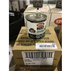 Caseof Krylon RustProtector Semi-Gloss Black Enamel (4 x 236mL)