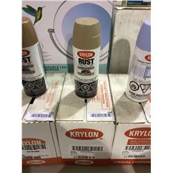 Case ofKrylonRust Protector Textured Finish Khaki Aerosol Spray (6 x 340g)