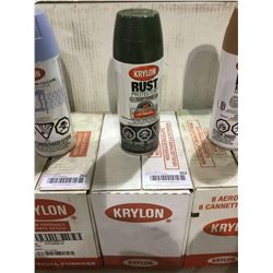 Caseof Krylon RustProtector Gloss Enamel Forest Green Aerosol Spray (6 x 340g)