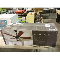 Allen Roth 52" Aged Bronze Finish Ceiling Fan