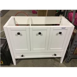 3-Door 1-Drawer Vanity - White (17 3/4" L x 39" W x 33 5/8" H)