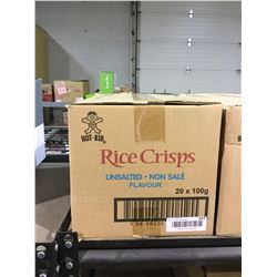 Case of Rice Crisps Unsalted (20 x 100g)