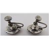 Image 2 : TURQUOISE EARRINGS STERLING SILVER SCREWBACK