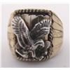 Image 1 : S RAY EAGLE RING GOLD ON STERLING SILVER SIZE 11.5