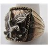 Image 2 : S RAY EAGLE RING GOLD ON STERLING SILVER SIZE 11.5