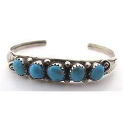 LIVINGSTON TURQUOISE CUFF BRACELETSTERLING SILVER
