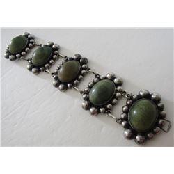 ANTIQUE TURQUOISE BRACELET STERLING SILVER