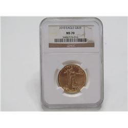 2010 GOLD $25 EAGLE NGC MS 70 COIN