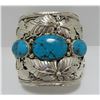 Image 1 : TSOSIE TURQUOISE CUFF BRACELET STERLING SILVER