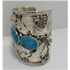 Image 2 : TSOSIE TURQUOISE CUFF BRACELET STERLING SILVER