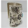 Image 3 : TSOSIE TURQUOISE CUFF BRACELET STERLING SILVER