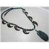 Image 4 : 8 BEAR CLAW TURQUOISE NECKLACE STERLING SILVER 35"