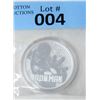 Image 1 : 1 Oz. Tuvalu .9999 Fine Silver Dollar Coin