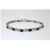 Image 1 : 7.80 CTW Blue Sapphire & Diamond Tennis Bracelet