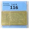 Image 1 : 1 Oz. Gold Clad .999 Fine Titanium Buffalo Bar
