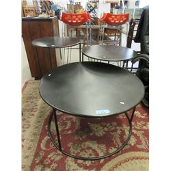 3 Piece Modern Metal Accent Table Set