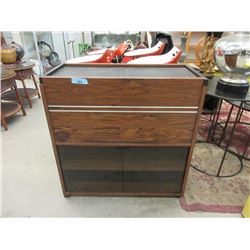 1970s Bar Cabinet with Smoked Glass Doors