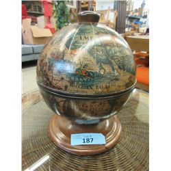 Vintage Globe Ice Bucket - 11" tall x 10"