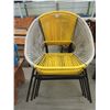 Image 1 : 4 Funky Bombay rope Stacking Patio Chairs