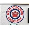 Image 1 : 24" Embossed Metal Red Crown Gas Sign