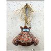 Image 1 : Retro Ceramic Swag Lamp - Shade is 10" x 13'