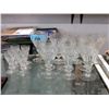 Image 1 : 16 Vintage Cut Crystal Glasses - Tallest is 5"