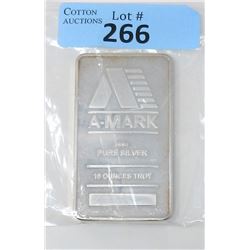 10 Oz. A-Mark .999 Silver Bar