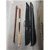 Image 1 : 2 Pool Cues with Cases - One is 20 oz.